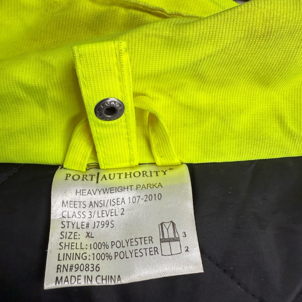 Port Authority High-Visibility Yellow and Black Parka